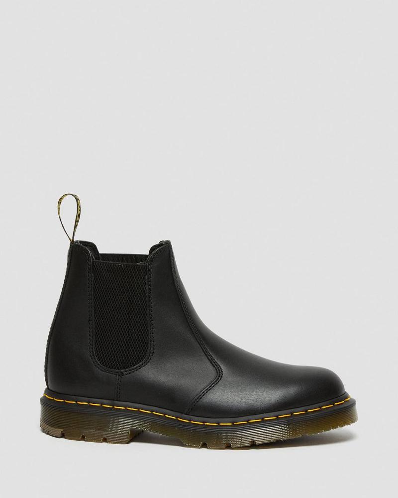 Black Women's Dr Martens 2976 Slip Resistant Leather Work Boots | CA 398TCE